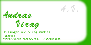 andras virag business card